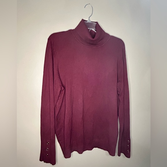 Joseph Sweaters - Joseph A Women’s Windsor Wine Knit Sweater Size XL